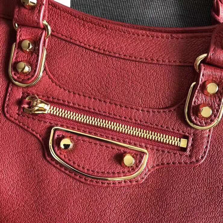 BALENCIAG巴黎世家 機車包 30cm原版山羊皮配金邊 手提肩背斜挎包  BL1377